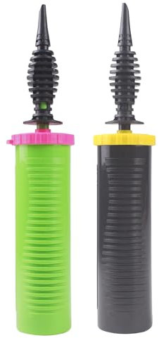 PULO CP Mfg Balloon Pump Hand Held 2-Way Dual Action Air Pump for Twist Balloons, Yoga Balls, Swimming Rings (Purple Pump 1 Unit with 1 Balloon Vine)