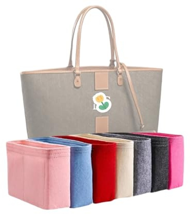 Xoppia Taschen-Organizer, kompatibel mit Goyard Saint Louis GM Tasche, Filzeinsatz für Damenhandtasche (Beige, Stil A)