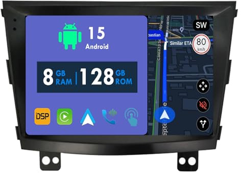 RoverOne 8G+128G CarPlay Stereo für SsangYong Tivolan Tivoli 2014-2017 mit Android Auto Radio GPS Navi Bluetooth RDS WiFi Touchscreen Head Unit Multimedia Player