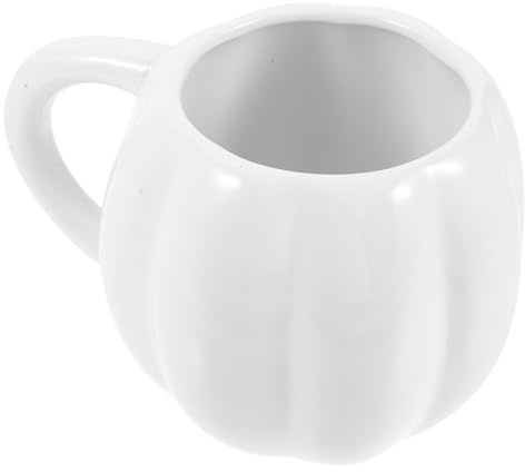 Toyvian Mug Citrouille en Céramique 500 Ml Blanc Pur, Tasse à Café Halloween Décorative Multifonctionnelle pour Boissons Chaudes et Froides, Accessoire Original pour Fête Cuisine