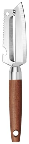 AYESY Pelador Multifuncional, 5 en 1 Acero Inoxidable Utensilio de Cocina Pelador Profesional para Pelar Patatas Zanahorias Abrir Botellas Vino Cortar Láminas Finas Escamar Pescado Quita Ojos Patata