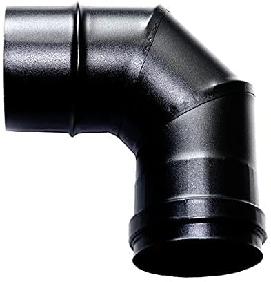 Curva 90 canna fumaria DN 80 smaltato verniciatosmaltato 600 gradi stufa pellet tubo nero CE Made in Italy