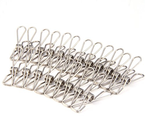 ROSENICE Pinces à linge inox 20 pièces pinces incassables inusable ne rouille pas Pinces