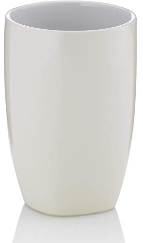 Kela Bathroom Tumbler Cup/Toothbrush Holder Glas, Keramik, vanille