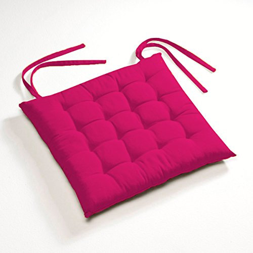 Lot de 4 Galettes de chaises Futon 40 x 40 cm - Fuchsia