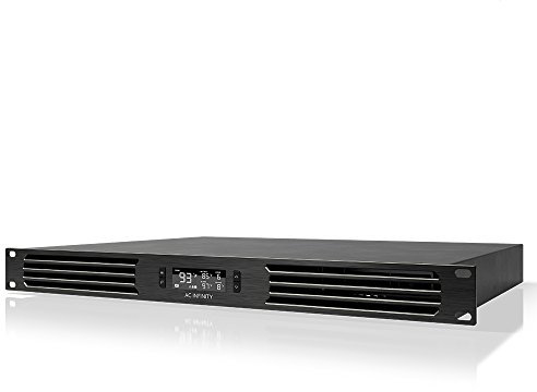 AC Infinity CLOUDPLATE T6, Rack Mount Fan 1U, Front Exhaust Airflow, for cooling AV, Home Theater, Network 19” Racks