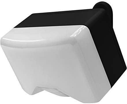 Black IQ PIR Battery Operated Utility Light - Outdoor Utility Wall Light - Exterior Battery Operated PIR Motion Sensor - 300 Lumen LED Spotlight (Single)