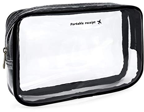 MyGadget Busta Trasparente da Viaggio per Aereo - Beauty Case Waterproof approvato dalla TSA - Travel Pouch per Cosmetici Liquidi Contenitore - Borsa Taglia S