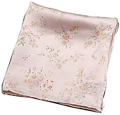 Egurs Mouchoirs De Poche en 100% Soie Pochette de Costume Mouchoir pour Homme Femme 35 * 35cm Rose