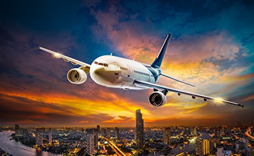 Airplane Above The City - Jigsaw Puzzles For Adults 1000-Piece Diy Puzzle Kids Wooden Toys