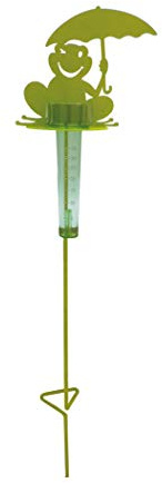 Louis Moulin Support pluviomètre à piquer Grenouille Ht 1,16 m - Vert anis - Made in France