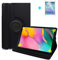 ARECY® Samsung Galaxy Tab A7 10.4 (2020) T500/T505 Hülle Case-360 Grad Rotations PU Ledertasche Smart Cover mit Standfunktion für Samsung Galaxy Tab A 10.4 Tablet+Display Schutzfolie(Schwarz)