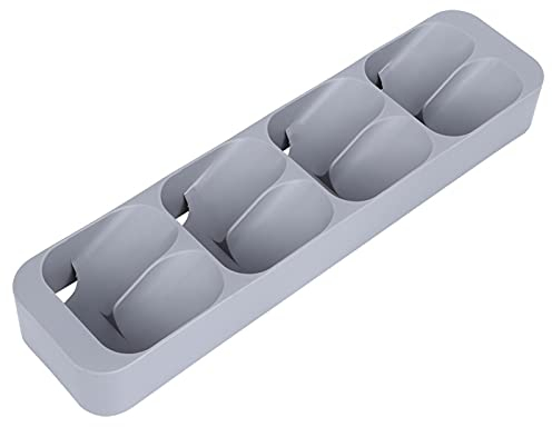 BORDSTRACT Organizador del tarro de especias del gabinete del cajón de 8 rejillas, soporte de la bandeja del estante de la caja de la botella para el almacenamiento de los gabinetes de cocina