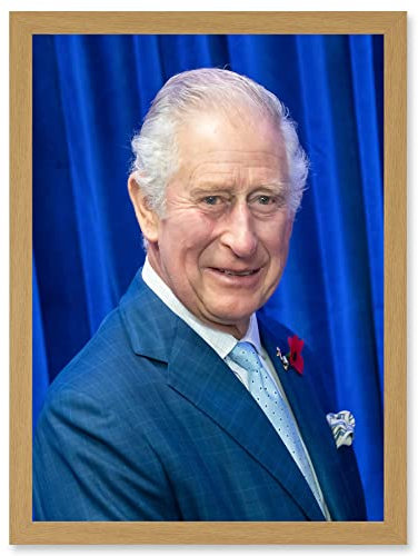 Artery8 King Charles III Third of England Scotland United Kingdom Glasgow Photo Artwork Framed Wall Art Print A4
