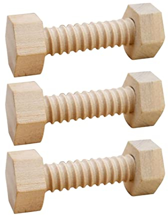 zalati Écrou et vis en bois jouet inachevé enfant apprentissage jouet éducatif pour bricolage faire des enfants enfants tout-petits