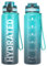 Sahara Sailor Leakproof Water Bottle 750ML, Tritan BPA Free Motivational Sport Drinks Bottle with Clear Time Marker, Lock Cover, Easy Clean Brush, Durable for Gym, School, Hiking, Cycling (1 Bottle)