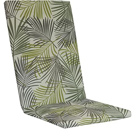 KETTtex EXKLUSIV Auflage Hochlehner Palmoliv I Gartenstuhl Polster 123x50x4cm I KTH2 Sitzauflage weich & formbeständig I langlebige Stuhlauflage pflegeleicht I Dessin 2440