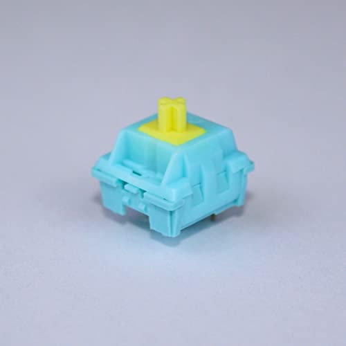 DucKey KTT Linear Switches Collection, 45g 3Pin MX Switch For Custom Gaming Mechanical Keyboard (Color : Sea Salt Lemon, Size : 70PCS)