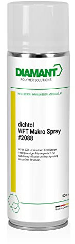 DIAMANT dichtol WFT Makro Spray 500ml – Universal Dichtmittel, transparent, wasserfest mit Trinkwasserzulassung – Sofortige Abdichtung – Risse und Poren bis 0,5mm – Metall, Kunststoff, Beton, Keramik