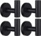 QNIIAED 4 Pcs Bathroom Towel Hook,Screw in Metal Coat Robe Hook SUS 304 Stainless Steel Heavy Duty Wall Door Hanger for Bathroom Kitchen Garage Home Hotel Office(Black)
