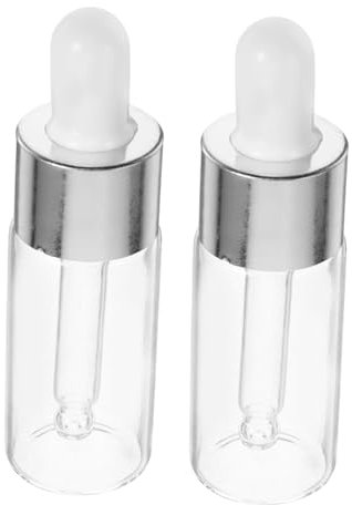 2pcs Terrarium Glass Containers Cosmetic Dropper Bottle Eye Dropper Glass Bottle Essential Oil Bulk s Makeup Portable Set Travel