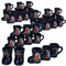 MamboCat 36er Set Glühweinstiefel dunkelblau mit Henkel I 200ml geeicht I Glühweinbecher mit Weihnachtsdekor & Schriftzug für 36 Personen I Keramik-Tasse für Tee, Eierlikör, Feuerzangenbowle