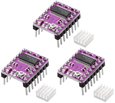 DRV8825 Schrittmotor Treiber Modul RUIZHI 3 Stücke DRV8825 Stepstick Stepper Schrittmotortreibermodul mit Kühlkörper Thermische Funktion kompatibel mit Arduino 3D Drucker RAMPS1.4