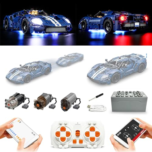 Power Funktion Motoren Licht Set für Lego 42154 Ford GT 2022 Auto-Modellbausatz(Nicht Enthalten Modell)