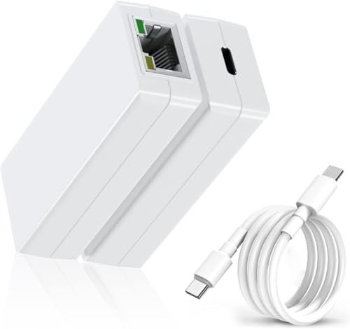 PROCET PoE USB C Konverter Adapter, PoE auf USB C 5V 10W Stromladung und 100Mbit/s-Übertragung für Tablet, iPad mini, UniFi G4 Doorbell Pro, Samsung Galaxy Tab A8, GoogleTV, Kamera, Home Assistant