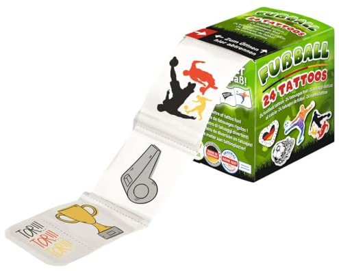moses. Fußball Tattoos für Kinder, 24 coole Fußball Klebetattoos, temporäres, hautfreundliches Tattoo für Kids Made in Germany, Geschenk, Mitbringsel für den Kindergeburtstag, für Fußballfans zur EM
