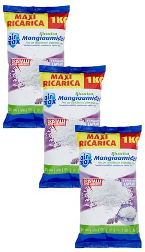 AIRMAX Ricarica Sali 1Kg, Lavanda, ‎14 x 4 x 25 cm, 1 kg (Confezione da 3)