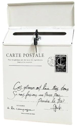 Wudaizhi Vintage Wall Mount Mailbox Retro All Chic Post Box Antique Style Letter Box Garten Dekoration wasserdichte Mailboxen Für Zu Hause