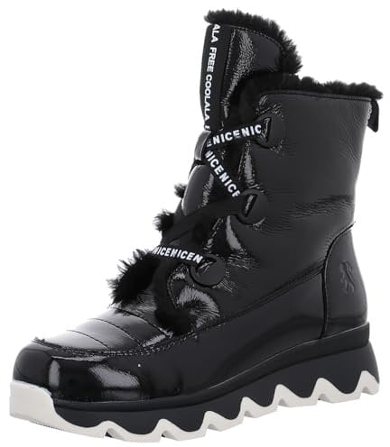 2Go Fashion Damen 8980-601 Mode-Stiefel, schwarz/weiß, 39 EU