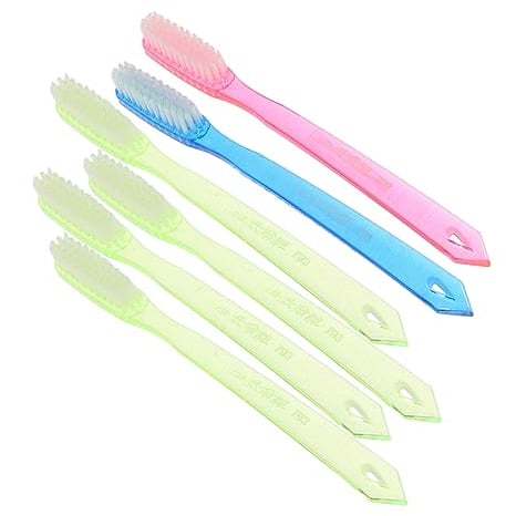 KOMBIUDA 6 Stück Premium Zahnbürsten Für Erwachsene Mit Extra Harten Borsten Anti Rutsch Handzahnbürste Hygienisch Für Reisen Und Täglichen Gebrauch