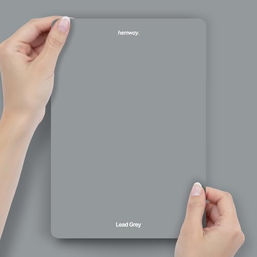 Hemway Lead Grey Peel & Stick Sample Chalk Furniture Paint | A5 Accurate Colour Swatch for Chalk Based Furniture Paint, Mess-Free Alternative to Tester Pots, Easy To Use, Eco-friendly
