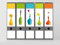 Ordnerrücken Bunte Blumenvasen | 20-tlg. Set für 10 Aktenordner | Design-Klebe-Etiketten