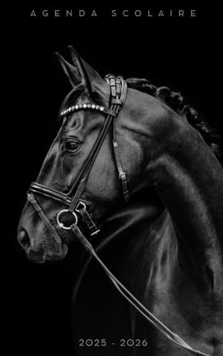 Agenda Scolaire 2024 2025 Cheval: Journalier | Daté | Petit format | Une page par jour | Photo Chevaux Galop | Pour noter ses devoirs | École Primaire ... Mixte Garçon Fille Ado | Équitation | A5 Noir