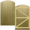 Tongue & Groove Interlocking Fully Framed Arched Top Pedestrian Side Garden Gate Height: 6ft (180cm) x Width: 105 cm Supplied without a Latch or Hinge Pack