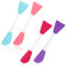 4pcs Silicone Applicateur de Masque Facial, Double Tête Pinceaux pour Masque Visage Doux Spatule pour Masque Facial pour Appliquer Un Masque de Boue Une Lotion Crème de Soin (4 Couleurs)