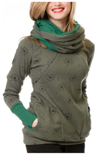 Damen Stillpullover Winter Baumwolle Langarm Einfarbig Rollkragen Zweilagiges Stillen Sweatshirt Hoodie mit Taschen für Schwangerschaft Basic Stillzeit Umstandsmode Stillshirts Mit Scarf