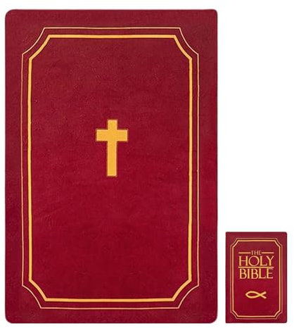Gupcaqosjw BibelKissen, Bibelbuchkissen, Glaubens Bibel Kissen, Bibelkissen Buch Plüsch, Buchform Bibelvers Kissen, Buchform Holy Bible Stuffed Plushie, Bibelvers Plushie Geöffnet Werden Kann