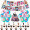 32PCS Harry Theme Birthday Decorations, Popular Singer Party Decorations With Banner Latex Balloons Cake Topper Cupcake Toppers, Music Star Theme Birthday Party Supplies for Fans Girls And Boys