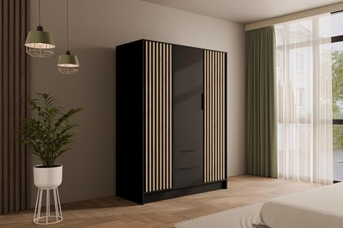 ALTDECOR Kleiderschrank mit Flügeltüren Nelia - 150x200x51 | Garderobenschrank mit viel Stauraum, Vielseitiger Drehtürenschrank, Schrank