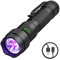 UltraFire Wiederaufladbare UV Taschenlampe 395nm LED Schwarzlicht, 15W Leistungsstarkes Ultraviolettes Licht, 3 LED UV Lampe für Aushärtung von Harzen, Haustier trockenen Urin Flecken, Skorpione Jagd