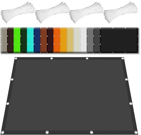 Voile d'ombrage Jardin 6 x 6 m Imperméable 98% UV Protection Toile Ombrage Exterieur pour Pergola avec Oeillets pour Patio Jardin, Terrasse, Extérieur, Balcon, Gris Foncé