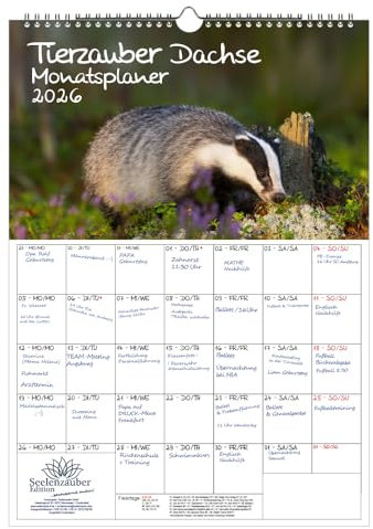 Tiermagber - Calendario DIN A3, per albero della foresta e albero naturale del 2026
