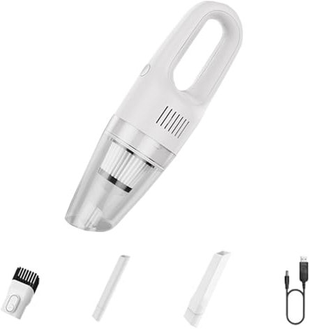 HOOLRZI Aspirateur à main facile à ranger, puissance d'aspiration 5000 Pa, vide de charge USB pour l'entretien rapide de la voiture et de la maison