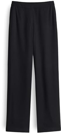 OPUS Damen Wide Leg Pants | Schlupfhose MAROU TRAVEL aus leichtem Viskose Twill Black, 38