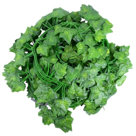 Ciieeo Lot de 12 guirlandes de verdure artificielle avec feuilles de vigne suspendues, plantes artificielles pour intérieur et extérieur, mariage, décoration de jardin, pas d'arrosage nécessaire
