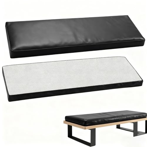 WLXFF Sitzauflage Bank Leder, wasserdichte Sitzkissen, Hochdichte Bankauflage Mit Rutschfester Unterseite, Outdoor-Kissen FüR SchaukelmöBel Im Garten,No3,100X35X5CM